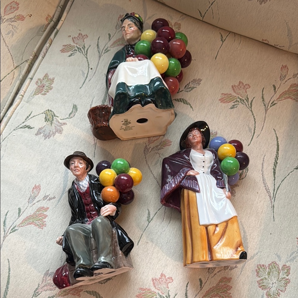 Colorful Ceramic Figurines with Balloons